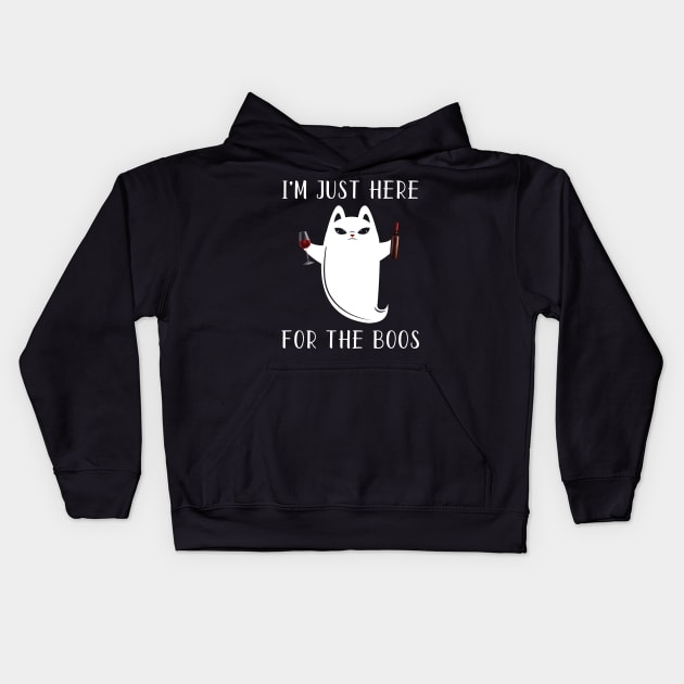 I'M JUST HERE FOR THE BOOS Kids Hoodie by NewUs